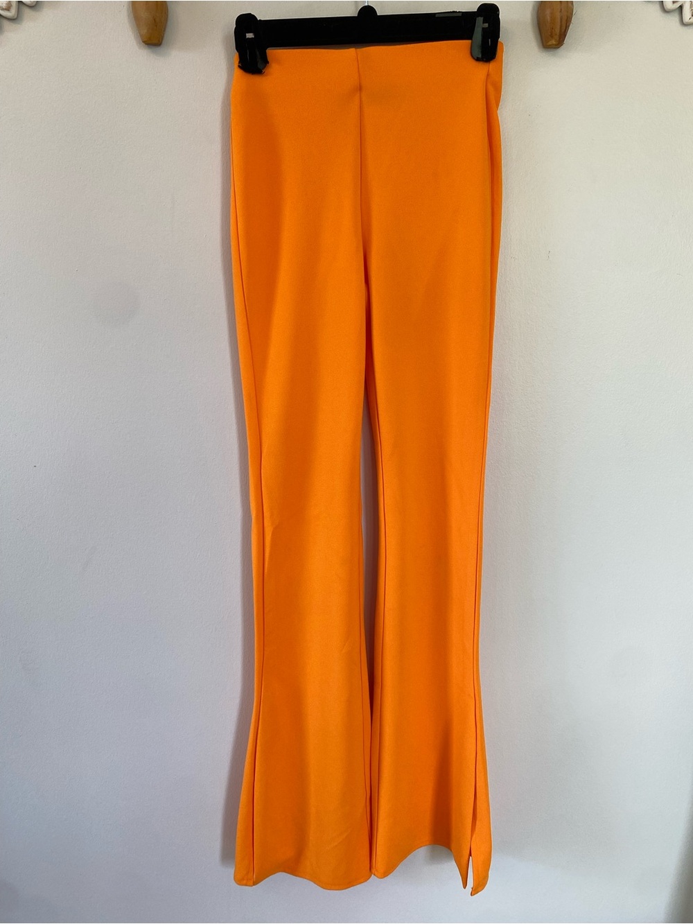 Zara Women’s Fun and Bright Orange Elastic Waist Flare Pants - size XS- Dopamine